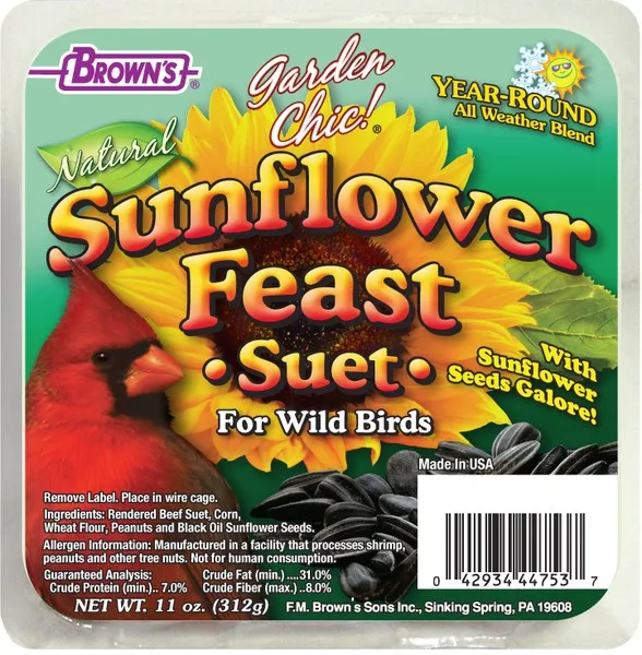 11 oz. F.M. Brown Sunflower Feast Suet - Health/First Aid
